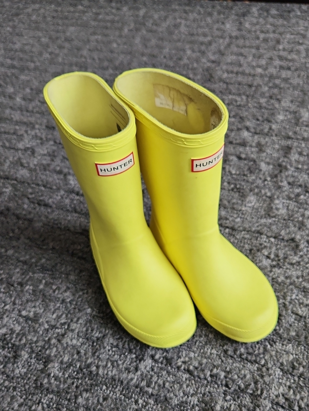 Hunter Kids First Classic Bright Yellow Waterproof Rain Boots